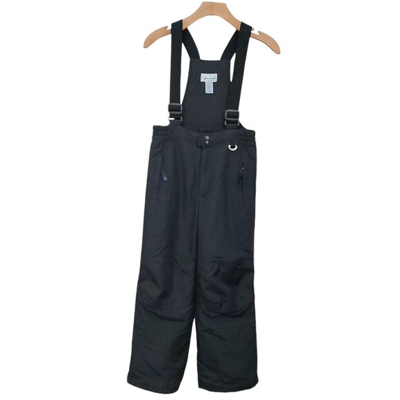 Slalom Ski Snow Bibs Overalls Youth 12 Medium Black Unisex Insulated Outdoor - Picture 1 of 11